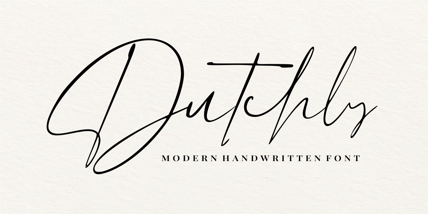 Beispiel einer Dutchly Regular-Schriftart